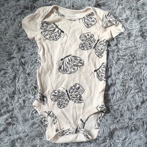 Carter's Cream Butterfly Print Bodysuit